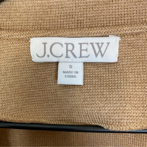 J. Crew Cecile Relaxed Knit Sweater Blazer One-Button Heather Khaki Camel BF013 - Picture 7 of 8